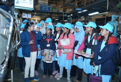 Students in industrial setting