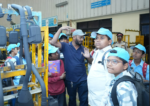 Students in industrial setting