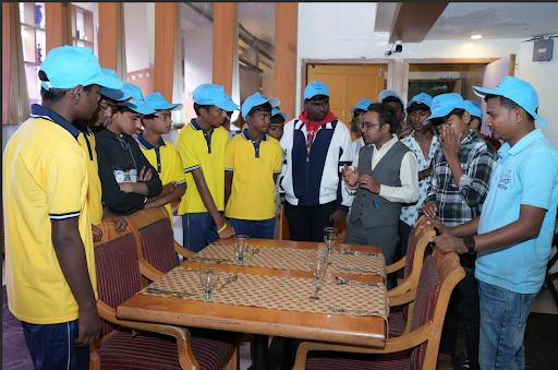 Students in industrial setting